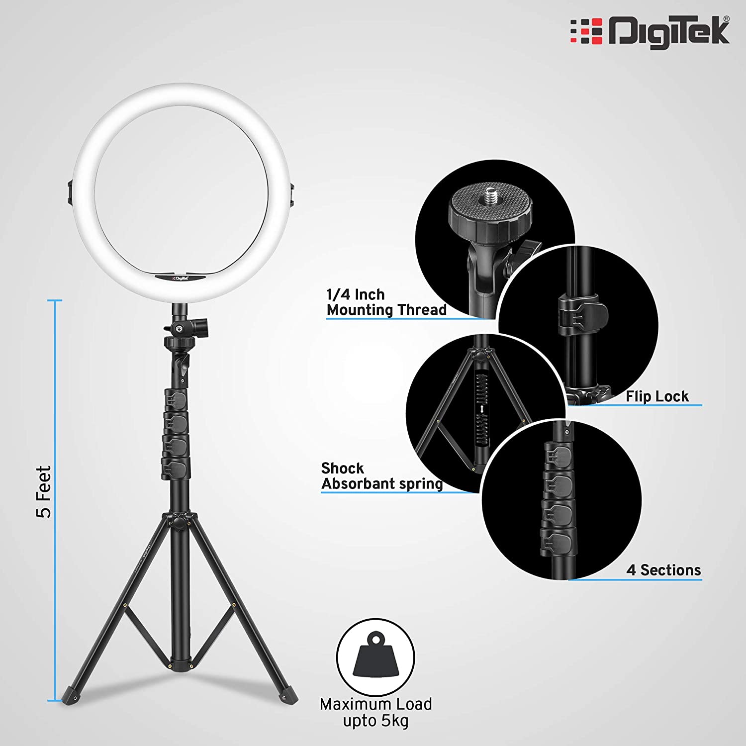 Digitek LED Ringlight with Stand